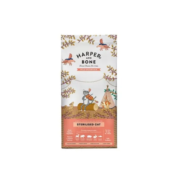 Alimento para gatos esterilizados HARPER&BONE Wild Mountain 800 g