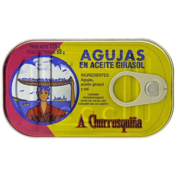 Agujas en aceite vegetal A CHURRUSQUIÑA lata 125 g pn.