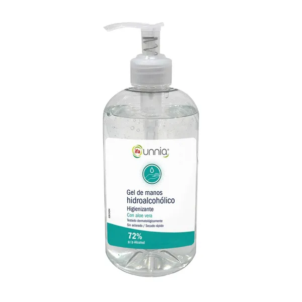 Gel manos hidroalcohólico IFA UNNIA aloe dosificador 500 ml