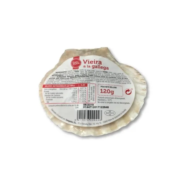 Vieira a la gallega congelada IBERCOOK 120 g unidad