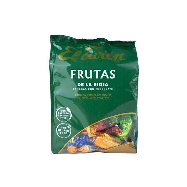 Frutas de La Rioja bañadas en chocolate EL AVION 200 g