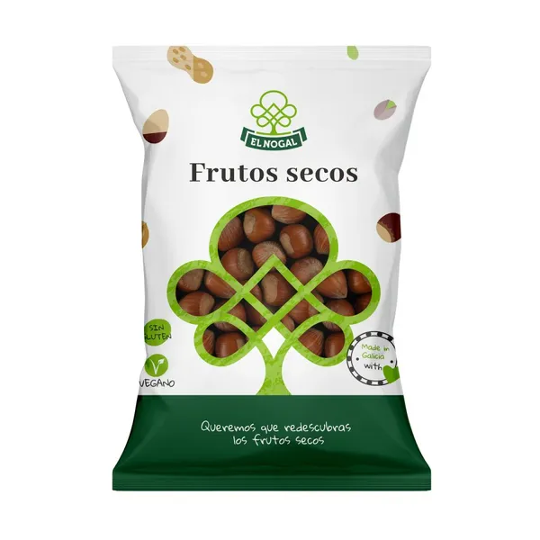 Avellana cáscara cruda EL NOGAL bolsa 300g