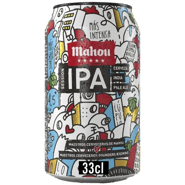 Cerveza MAHOU 5 Estrellas Ipa lata 33 cl