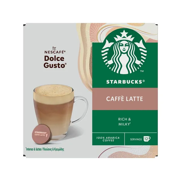 Café cápsulas STARBUCKS by Nescafé DOLCE GUSTO Caffe Latte 12 unidades