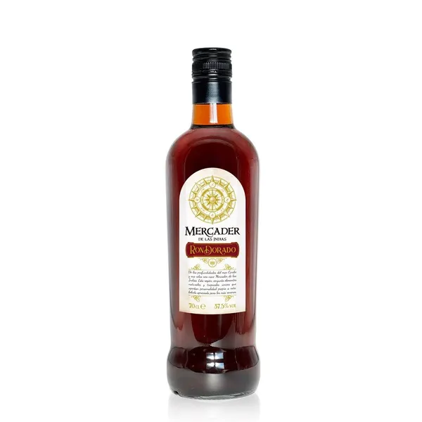 Ron dorado MERCADER DE LAS INDIAS botella 70 cl