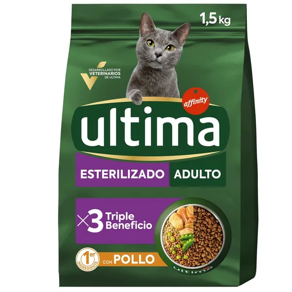 Alimento gato esterilizados ULTIMA pollo 1,5 kg