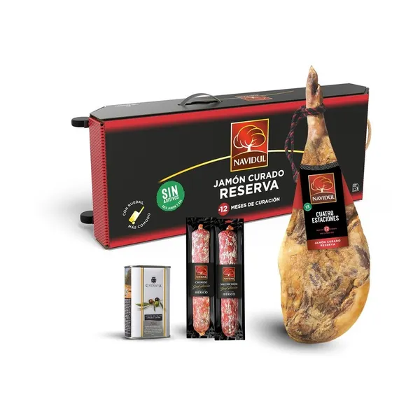 Jamón NAVIDUL Reserva 4 Estaciones pieza de 7 a 7,50 kg + lote producto