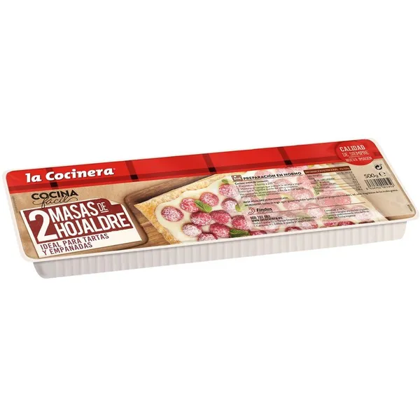 Masa de hojaldre extendida congelada LA COCINERA 500 g