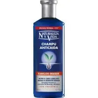 Champú anticaída cabello graso NATURALEZA Y VIDA, bote 300 ml