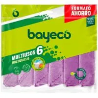 Bayeta microfibra multiusos BAYECO, pack 6 uds