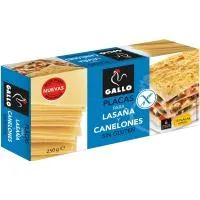 Placas para lasaña-canelones sin gluten GALLO, caja 250 g