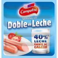 Salchichas de doble de leche CAMPOFRÍO, sobre 140 g