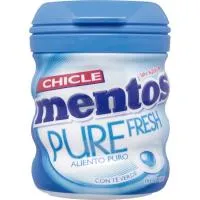 Chicle Gum de menta MENTOS, bote 60 g