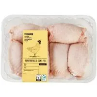 Contramuslos de pollo con piel EROSKI, bandeja peso aprox. 1.1 kg