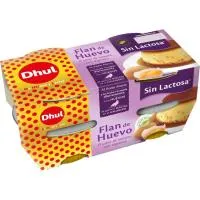 Flan de huevo sin lactosa Gourmand&Vegetal DHUL, pack 4x110 g
