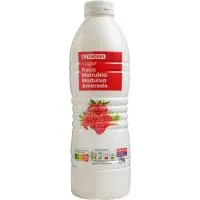 Yogur líquido sabor fresa EROSKI, botella 1 litro