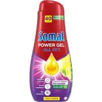 Lavavajillas gel de limón SOMAT TODO EN 1, botella 40 dosis