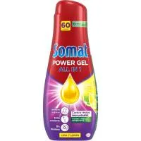 Lavavajillas máquina gel limón SOMAT TODO EN 1, botella 60 dosis