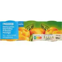 Melocotón sin azúcar EROSKI, pack 3x115 g