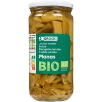 Judía verde plana EROSKI BIO, frasco 350 g
