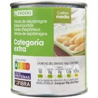 Yema de espárrago mediana EROSKI, lata 135 g