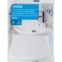 Estropajo para baño con esponja EROSKI, pack 2 uds