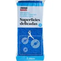 Salvauñas fibra azul EROSKI, pack 3 uds