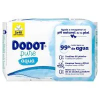 Toallita aqua 0% plástico DODOT, pack 3x48 uds
