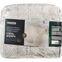 Edredón Aren Coral Sherpa, 100% poliéster EROSKI