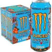 Bebida energética MONSTER MANGO LOCO, pack 4x50 cl