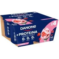 Yogur con proteina y fresa DANONE, pack 4x100 g