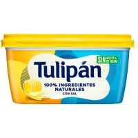 Margarina vegetal con sal y sin palma TULIPAN, tarrina 400 g