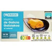 Mejillón al natural de Galicia EROSKI, lata 69 g