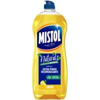 Lavavajillas limón MISTOL NATURALS, botella 650 ml