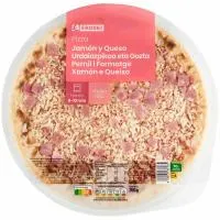 Pizza de jamón y queso EROSKI, 1 ud, 330 g