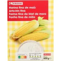 Harina fina de maíz EROSKI, caja 400 g