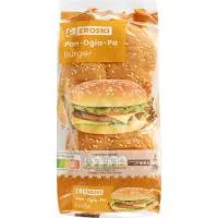 Pan burguer con sésamo EROSKI, 4 uds paquete 200 g