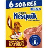 Cacao en polvo NESQUIK, 6 sobres, caja 81 g