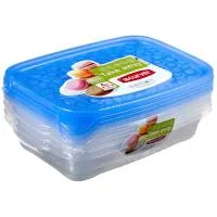 Fiambrera hermética rectangular Take Away, plástico CURVER, set 4 uds x 1 litro