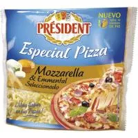 Queso rallado para pizza PRESIDENT, bolsa 150 g