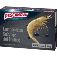 Langostino Banana 20/30 piezas PESCANOVA, caja 1 kg