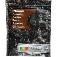 Ciruela pasa sin hueso EROSKI, bolsa 250 g