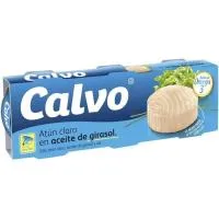 Atún claro en aceite de girasol CALVO, pack 3x115 g