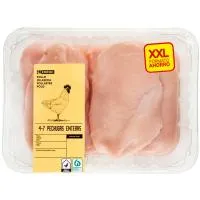 Pechuga enteras de pollo EROSKI, 4-7 uds, bandeja aprox. 1.5 kg