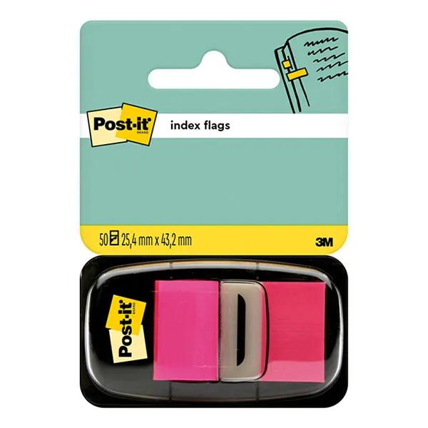 3M Post-it index estándar rosa 25,4 x 43,2 mm (50 pestañas)
