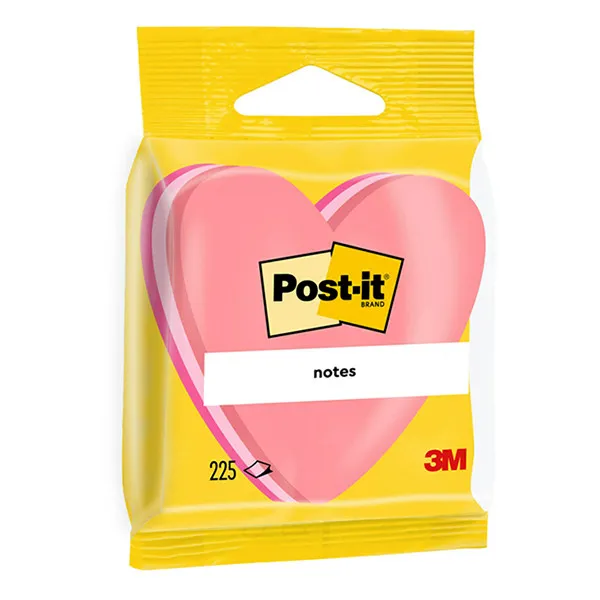 3M Post-it notas de corazón rosas (70 x 70 mm)