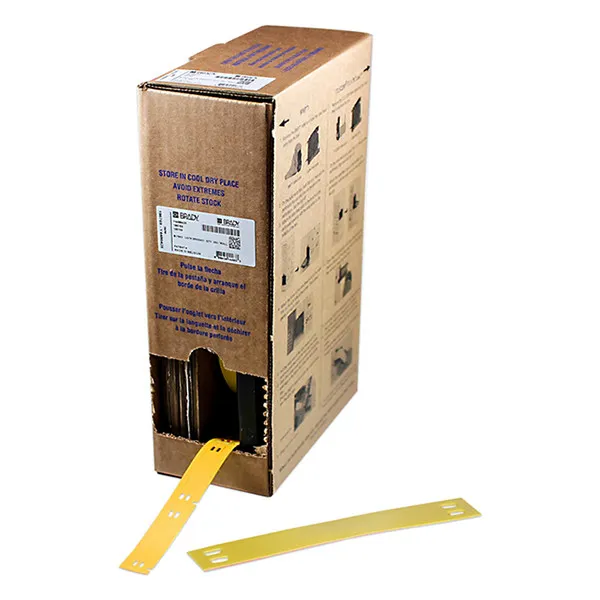 Brady BM-10X75-7598-YL Etiquetas de poliéster amarillas 10 mm x 75 mm (originales)