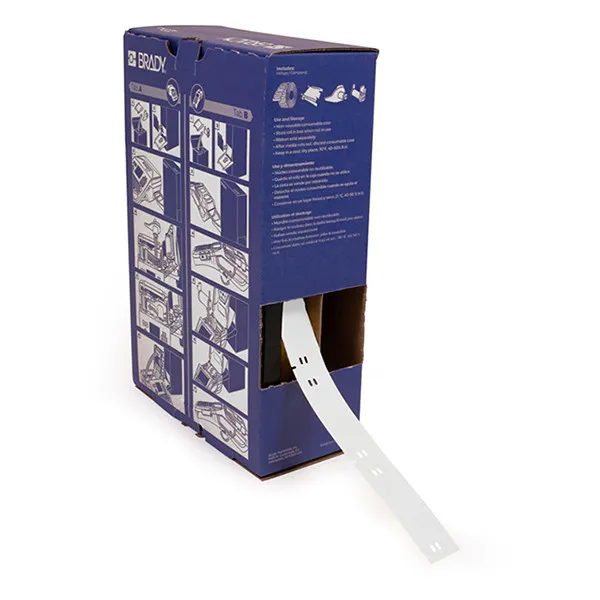 Brady BM-10x75-7643-WT Etiquetas de poliuretano blanco 10 mm x 75 mm (original)