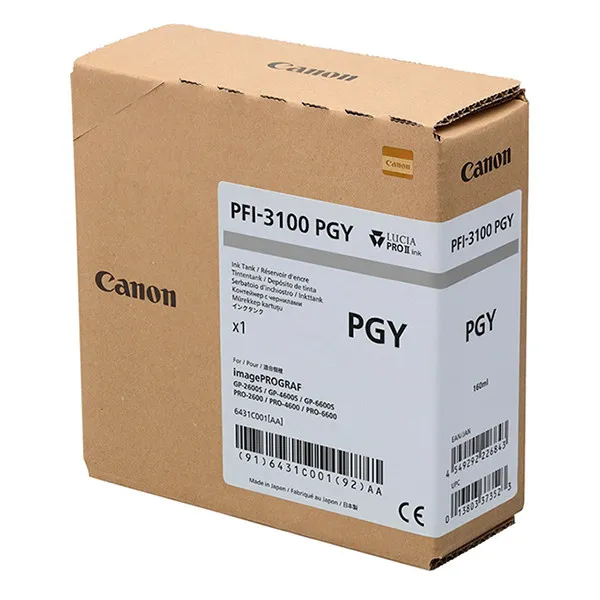 Canon PFI-3100PGY cartucho de tinta foto gris (original)