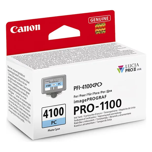 Canon PFI-4100PC cartucho de tinta foto cian (original)